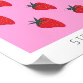 Aardbeien op de fruitmarkt poster (Hoek)