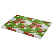 Aardbeien op de wijnstok snijplank (Hoek)