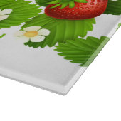 Aardbeien op de wijnstok snijplank (Hoek)