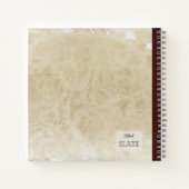 aardbeien op een oude papieren compositie notitieboek (Achterkant)