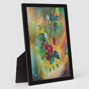 Aardbeien op een zomerse wijnstok door Alfred Fox Fotoplaat