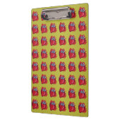 aardbeien op goudvlotten klembord (Links)