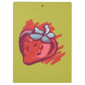 aardbeien op goudvlotten klembord (Achterkant)