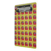 aardbeien op goudvlotten mini klembord (Angled2)