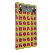 aardbeien op goudvlotten mini klembord (Schuin)