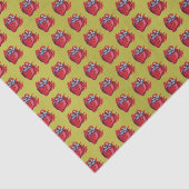 aardbeien op goudvlotten tissuepapier (Detail)