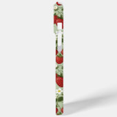 Aardbeien Op Groene Monogram Case-Mate iPhone Case (Achterkant / Links)