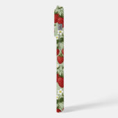 Aardbeien Op Groene Monogram iPhone Hoesje (Linkerkant)