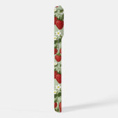 Aardbeien Op Groene Monogram iPhone Hoesje (Rechterkant)