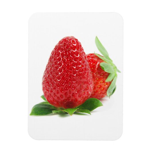 Aardbeien op wit magneet (Verticaal)