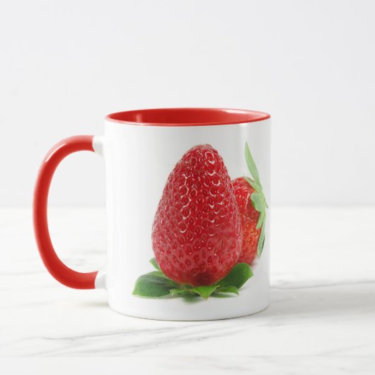 Aardbeien op wit mok (Links)