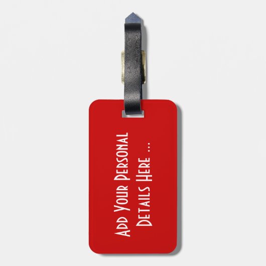 Aardbeien op wit over zwart cd ltcnm bagagelabel (Achterkant verticaal)