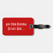 Aardbeien op wit over zwart cd ltcnm bagagelabel (Achterkant horizontaal)