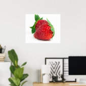 Aardbeien op wit poster (Thuiskantoor)