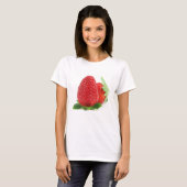 Aardbeien op wit t-shirt (Voorkant volledig)