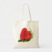 Aardbeien op wit tote bag (Voorkant)
