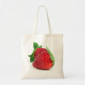 Aardbeien op wit tote bag (Voorkant)