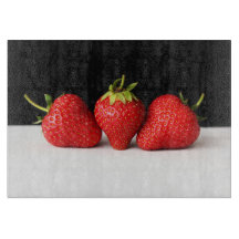 Aardbeien op zwart over wit cbcna