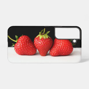 Aardbeien Op Zwart Over Wit sga Samsung Galaxy Hoesje