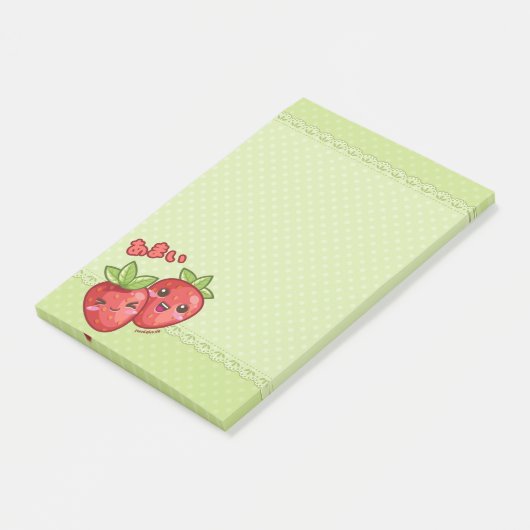 Aardbeien Opmerkingen Post-it® Notes (Schuin)
