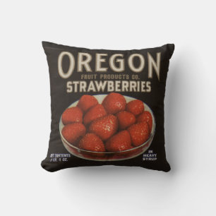 Aardbeien Oregon uit de jaren 1930 Kussen