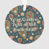 Aardbeien Paisley Pattern Ornament (achterkant)