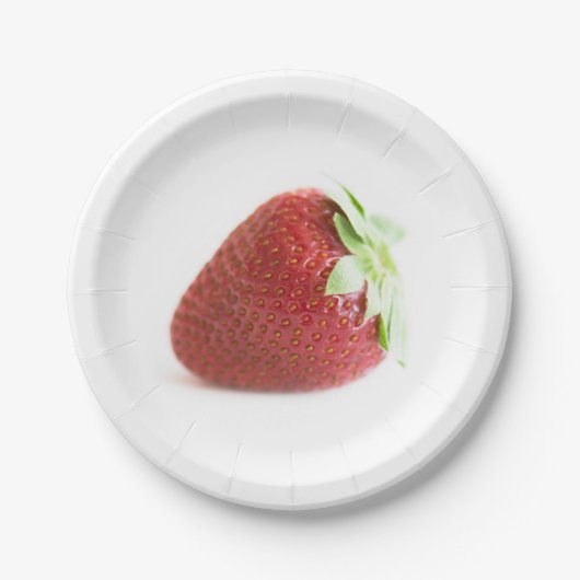 Aardbeien Papieren Bordje (Voorkant)