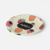 Aardbeien Papieren Bordje (Gekanteld)