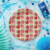 Aardbeien Papieren Bordje (Feest)