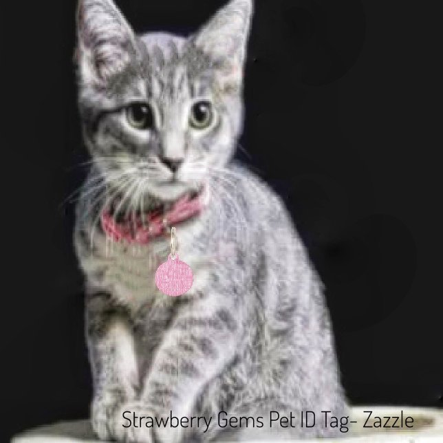 Aardbeien Pareltjes Huisdierpenning (Creator heeft geüpload)