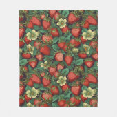 Aardbeien Patroon Fleece Deken (Voorkant)