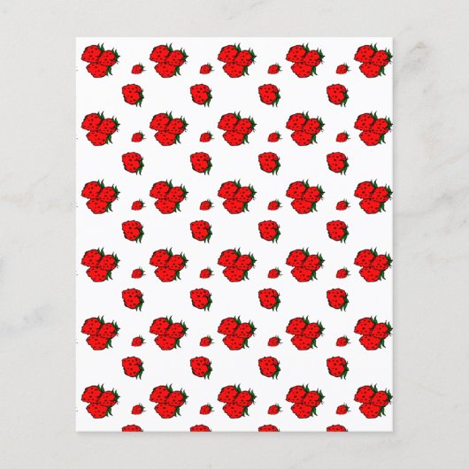 Aardbeien Patroon Papier Flyer Sjabloon (Voorkant)