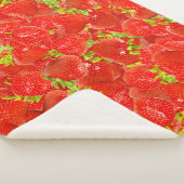 Aardbeien Patroon Sherpa Deken (3/4)
