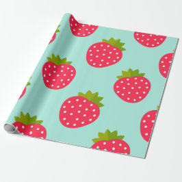 Aardbeien patroon Wrapping Papier