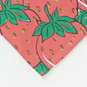 Aardbeien Patroondekens Fleece Deken (Hoek)