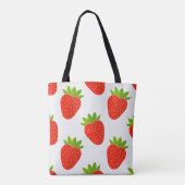 Aardbeien patroonzak. tote bag (Achterkant)