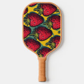 Aardbeien Pattern Fruitarian Berry aardbeien F Pickleball Paddle (Voorkant)