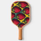 Aardbeien Pattern Fruitarian Berry aardbeien F Pickleball Paddle (Achterkant)