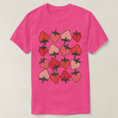 Aardbeien Pattern Fruitarian Berry aardbeien F T-shirt (Design voorkant)
