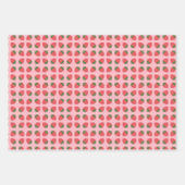 Aardbeien Picknick Cadeau Inpakpapier Roze Gingham Vel (Voorkant 2)