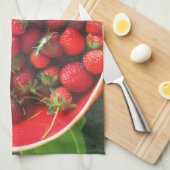 aardbeien Placemat Theedoek (Quarter Fold)