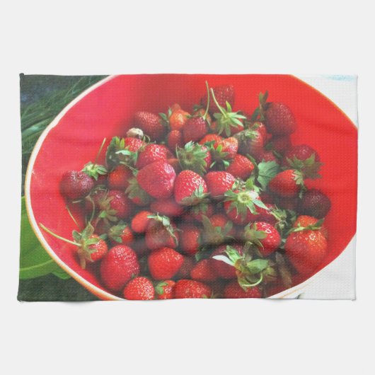 aardbeien Placemat Theedoek (Horizontaal)