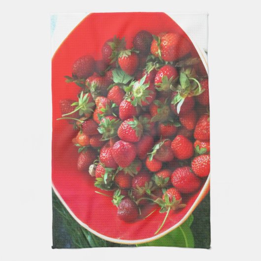 aardbeien Placemat Theedoek (Verticaal)