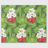 Aardbeien Plant Cadeaupapier (Vlak)