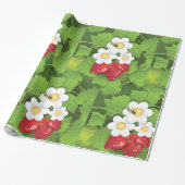 Aardbeien Plant Cadeaupapier (Uitgerold)