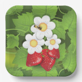 Aardbeien Plant Papieren Bordje (Voorkant)