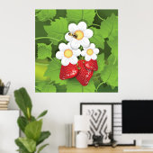 Aardbeien Plant Poster (Thuiskantoor)