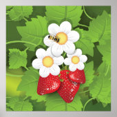 Aardbeien Plant Poster (Voorkant)