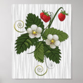 Aardbeien Plant Poster (Voorkant)