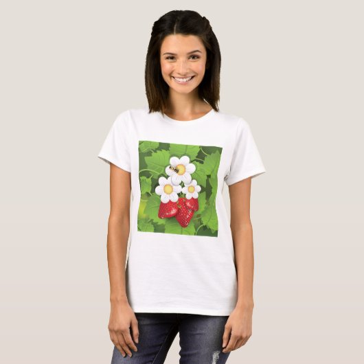 Aardbeien Plant T-shirt (Voorkant volledig)
